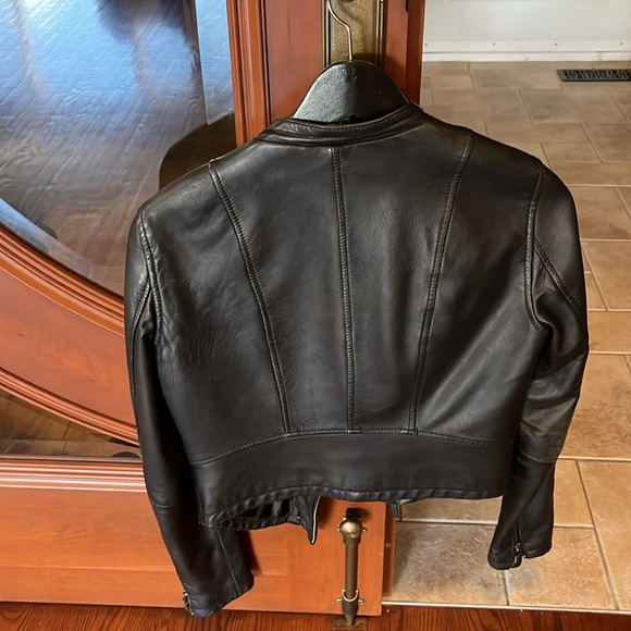 Zara leather jacket size small. Good condition - Picture 2 of 4